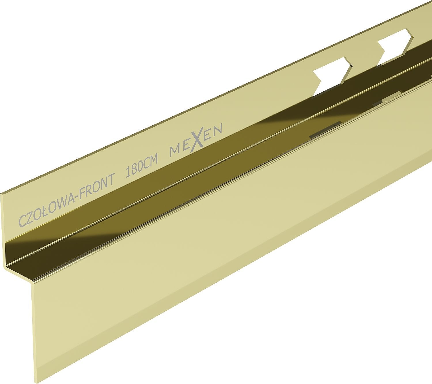 Mexen Line-B listwa brodzikowa czołowa 180 cm, złota - 185003180U