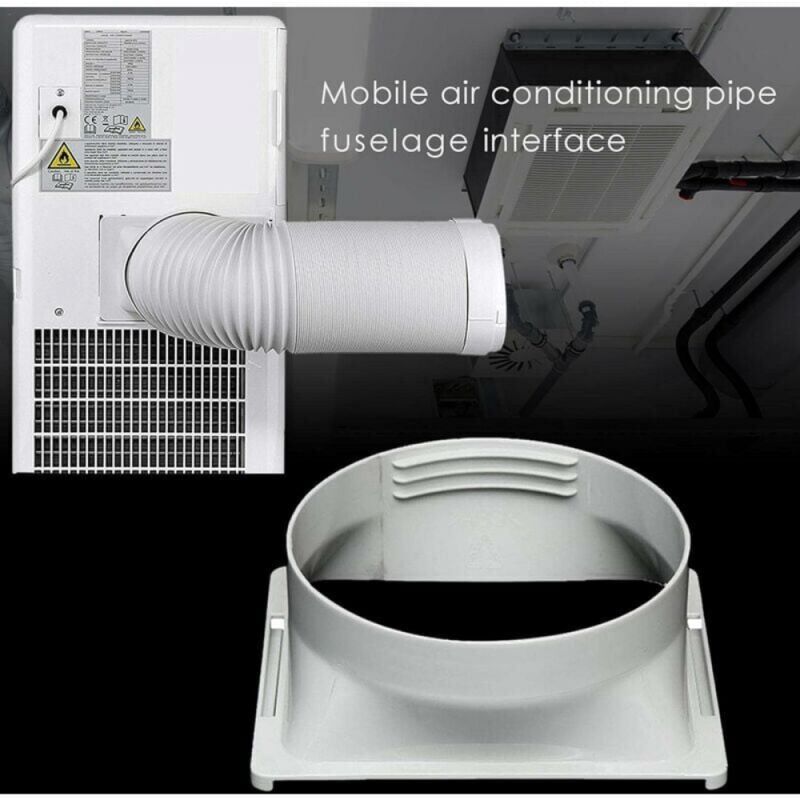 Adaptateur d'interface de tuyau d'échappement de climatiseur, adaptateur de fenêtre de tuyau d'échappement de couverture de fenêtre de 15 cm - 4