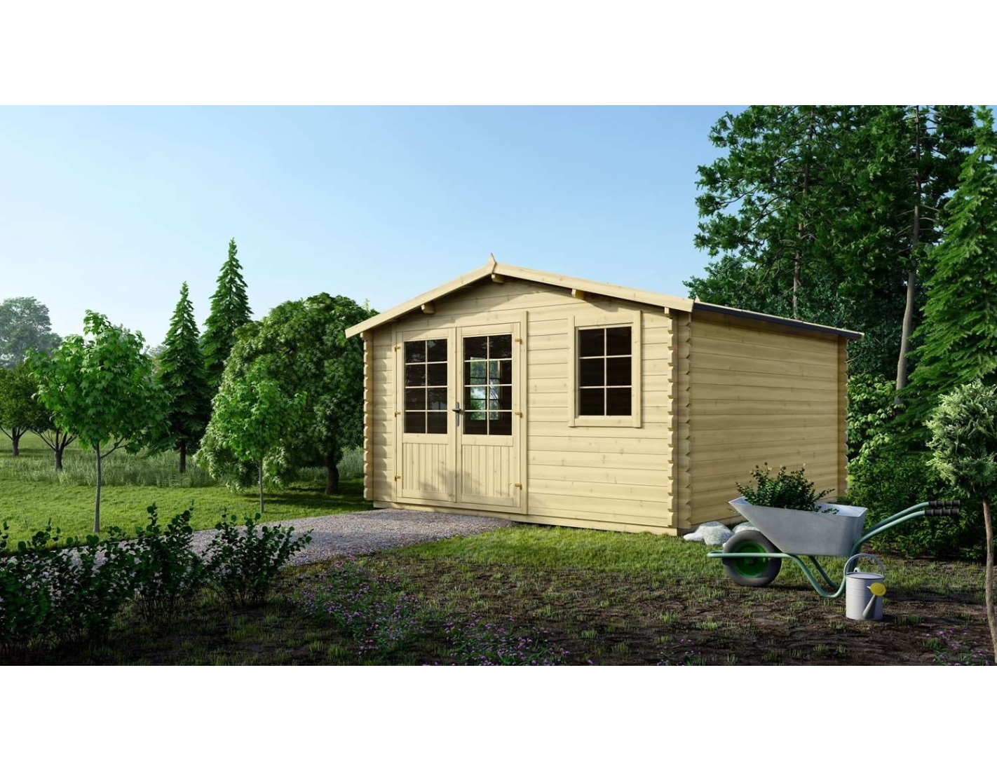 Domek ogrodowy ALTANKA 16 m2 - 4x4 m - 40 mm, drewniany, DOM371, 1 szt.