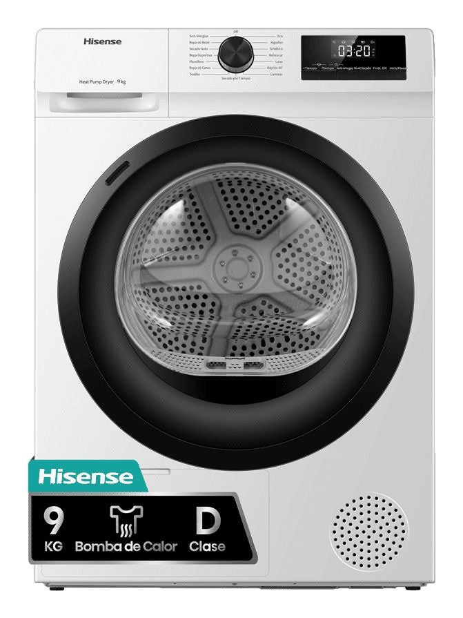 Hisense DHQE900UWDC asciugatrice Libera installazione Caricamento frontale 9 kg Bianco - 4