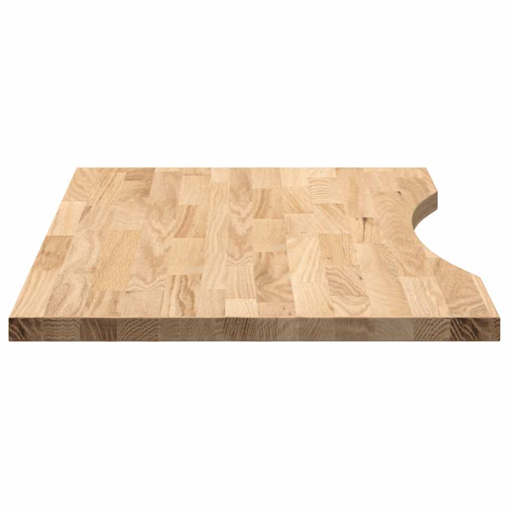 Dessus de bureau non traité en bois massif de chêne rectangulaire - 6