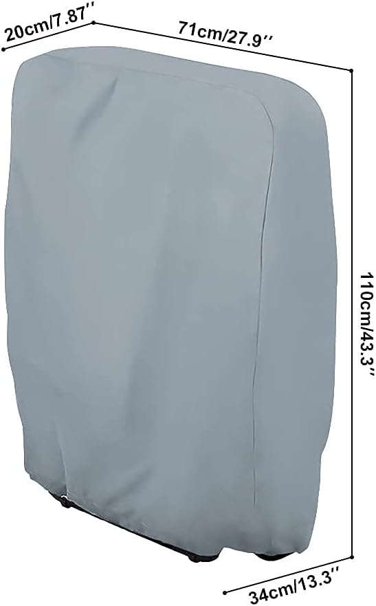 Housse De Protection Pour Chaise Pliante Extérieur - Tissu Oxford 210D - Anti-Poussière & Pluie - 71x110 Cm - 14