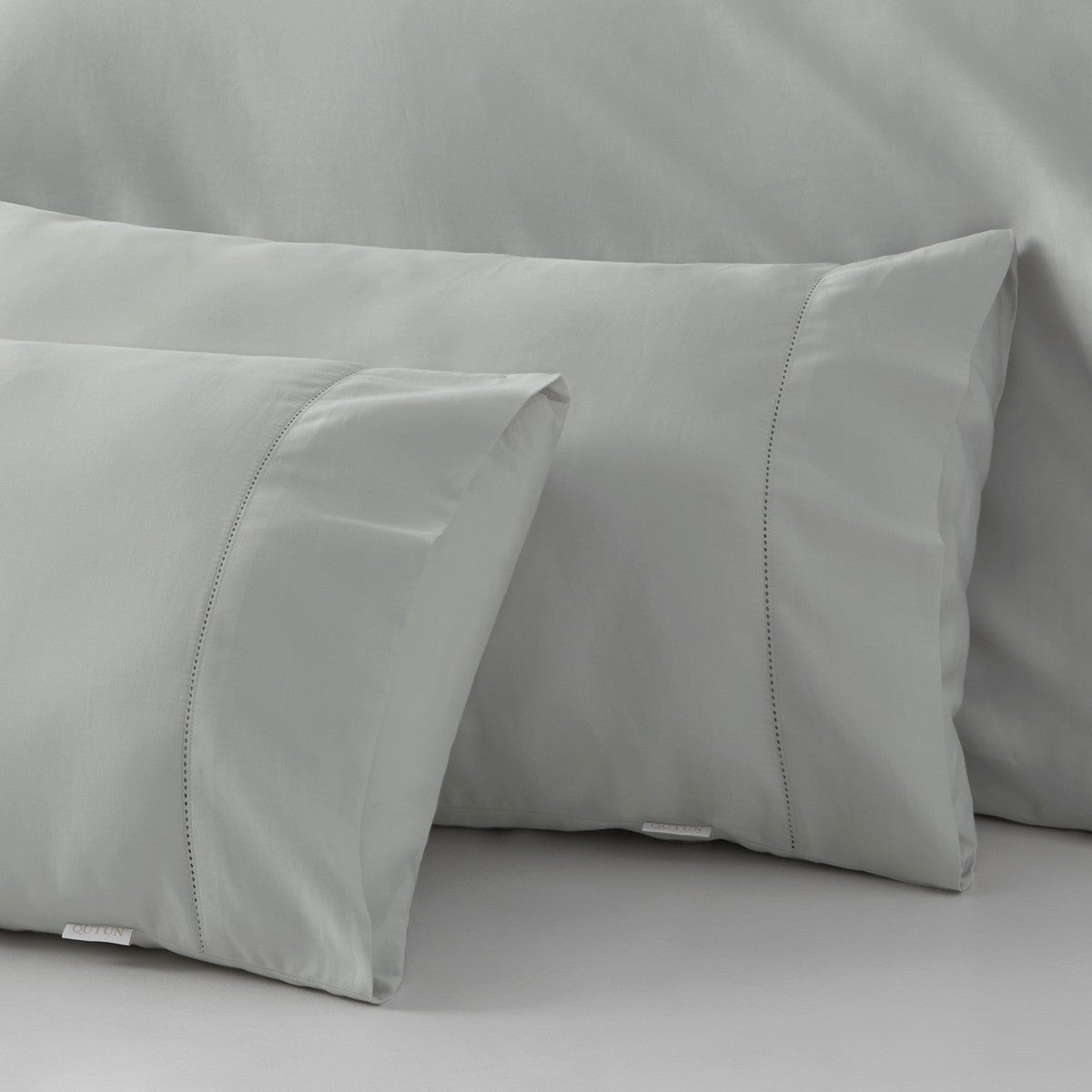 Funda almohada algodón orgánico perla v - 45x80 cm (2 ud)
