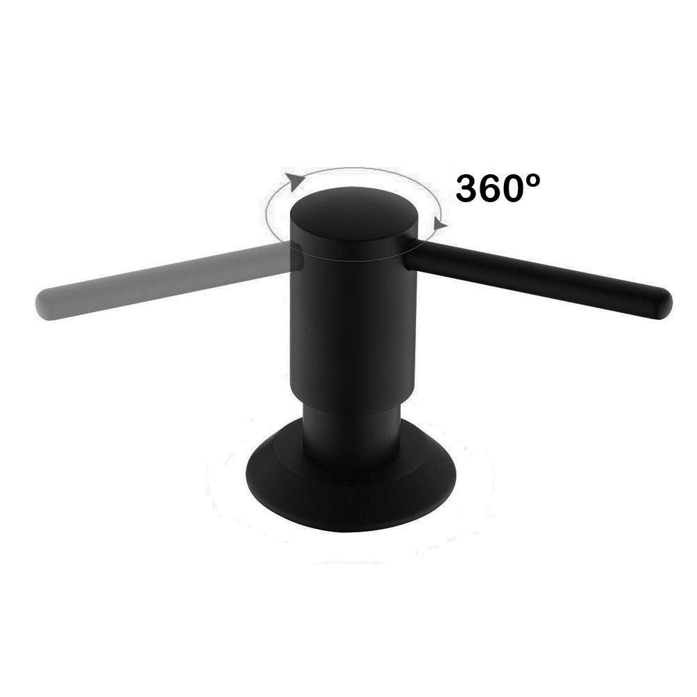 Dosificador Gel de empotrar encimera, acabado negro mate fabricado en acero - 2