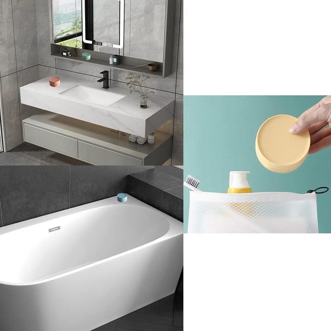 Lot de 2 boîtes à savon de voyage avec couvercle, anti-fuite, portables pour salle de bain, camping, salle de sport, gris Lot de 2 boîtes à savon de voyage avec couvercle, anti-fuite, portables pour salle de bain, camping, salle de sport, gris