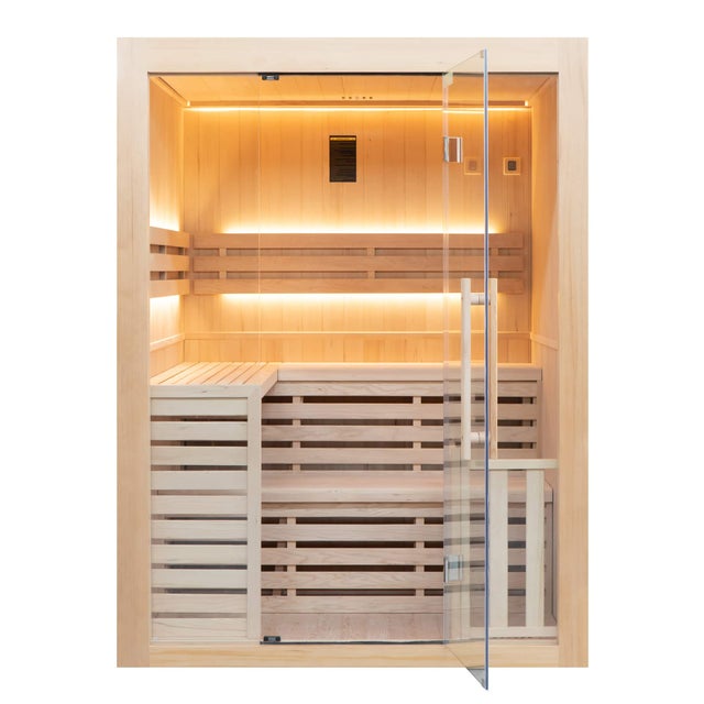 Sauna traditionnel Sense 4 places France Sauna - 150 x 150 x 200 cm - 4,5 kW - 230V / 415V - 50Hz - Bois Épicéa 100% Canadien -