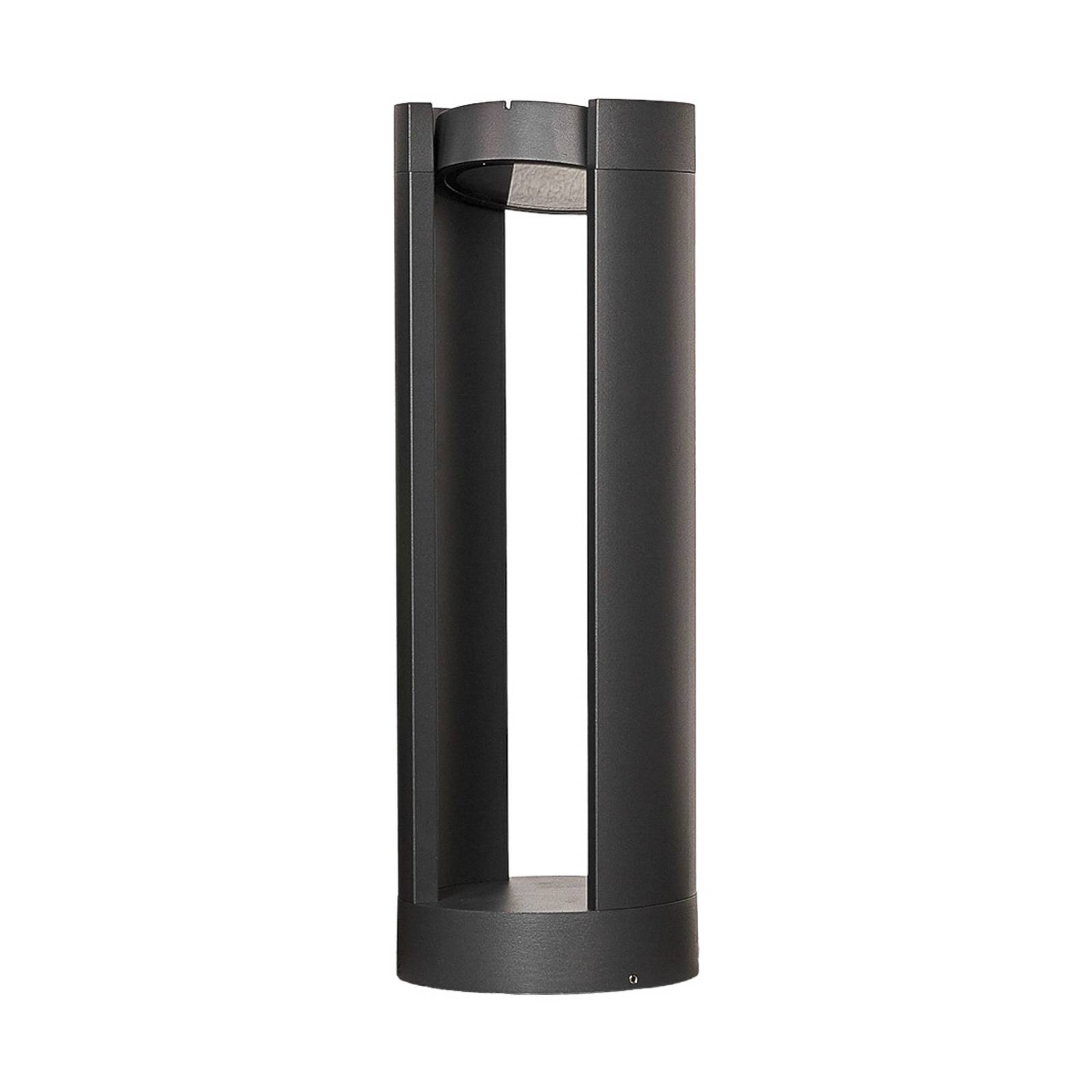 Lucande baliza led de pie dylen, gris, aluminio, altura 50cm, iluminación de senderos, baliza, iluminación de senderos, farola