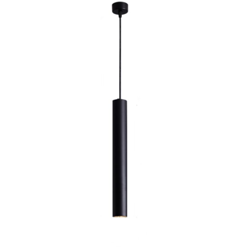 Lampă pandantiv LED nordică cu tub lung, candelabru, iluminat pentru sufragerie, insulă de bucătărie, lumină albă caldă 4000K (negru-30cm)