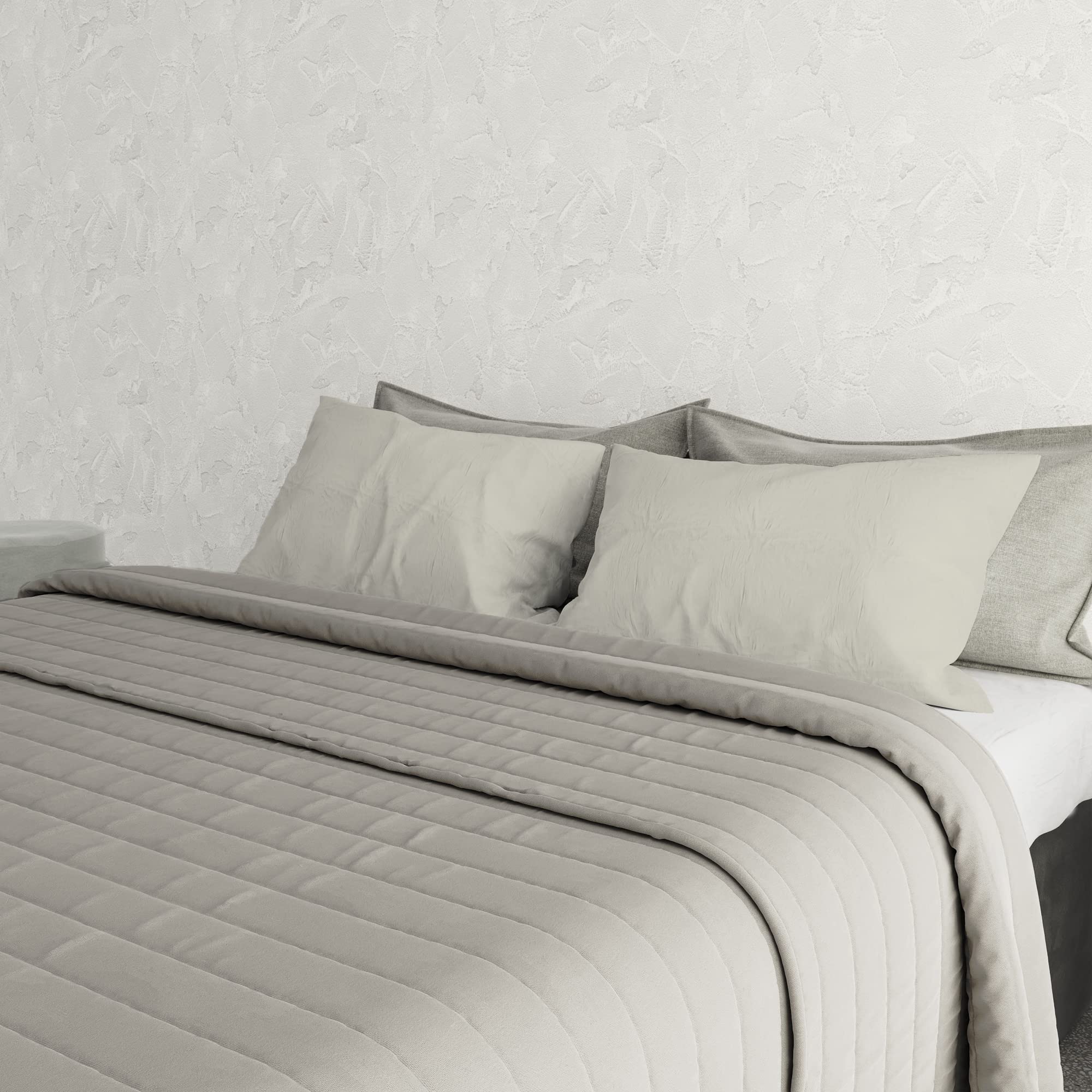 COPPIA FEDERE MAX COLOR, 100% COTONE, MADE IN ITALY, 52X82CM, PANNA - 3