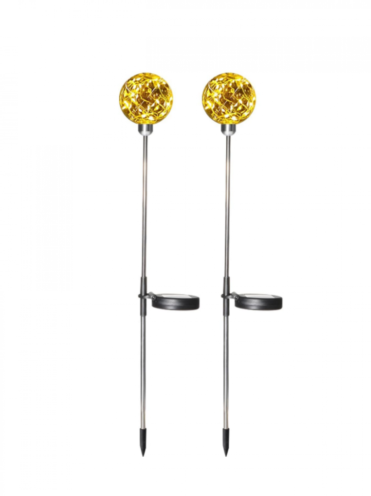 Solarne lampy ogrodowe, 2 szt. lamp ogrodowych Globe z 20 diodami LED, krajobrazowe lampy solarne do ogrodu, na taras i do oświetlenia