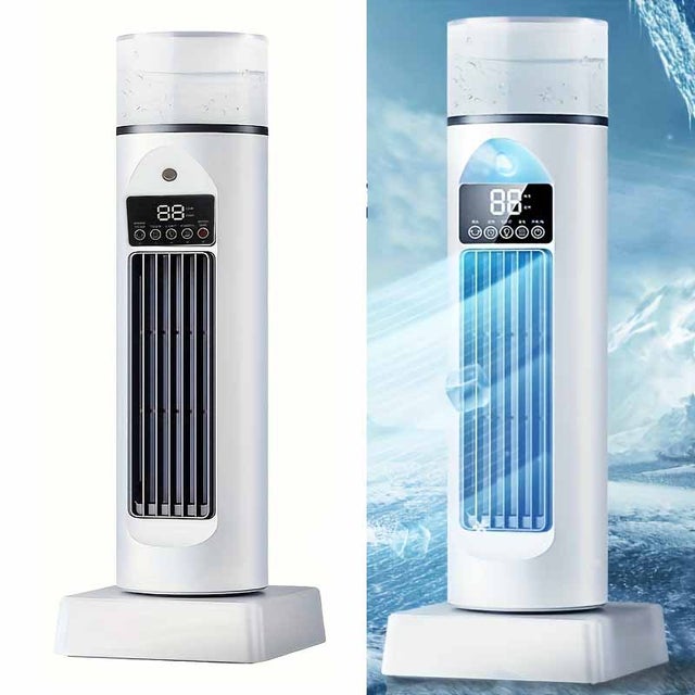 Ventilateur tour USB silencieux, grand angle d'inclinaison de 120°, humidification pour chambre, bureau, maison