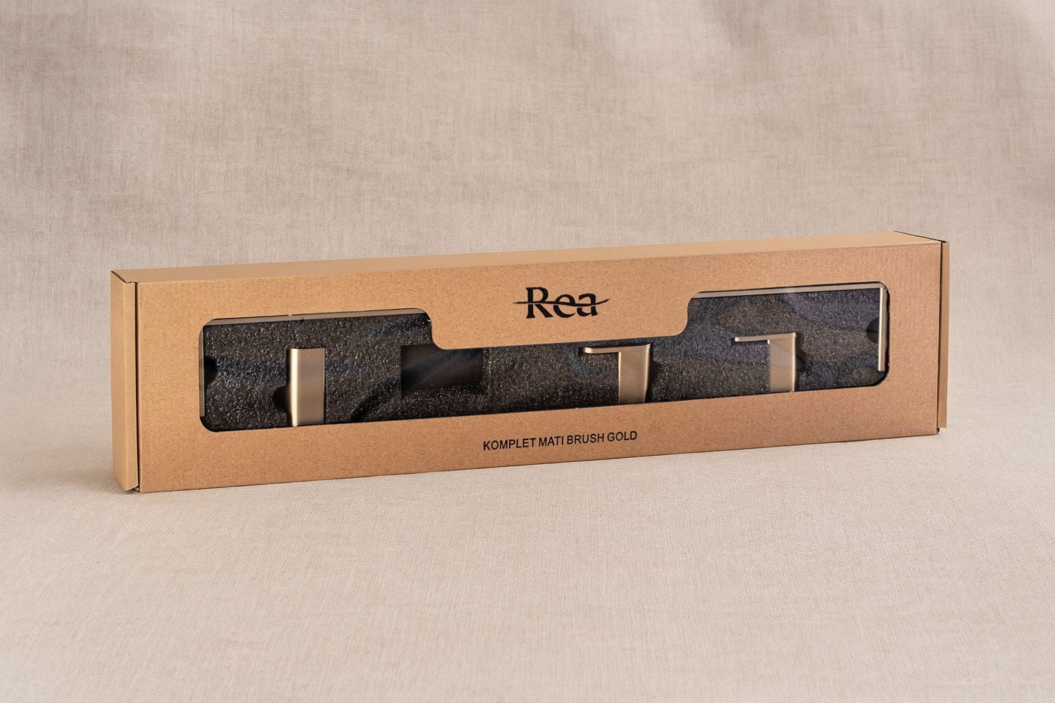 Zestaw akcesoriów łazienkowych Mati Złoty Szczotkowany 4 elementy - 7