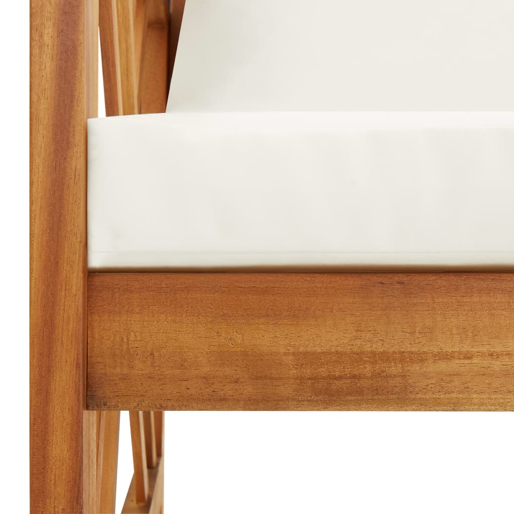 Maison Exclusive - Salon de jardin 2 pcs avec coussins bois d'acacia solide - 7