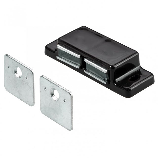 Lot de 2 loqueteaux magnétiques plastique HETTICH, L.20.8 x l.58.3 mm