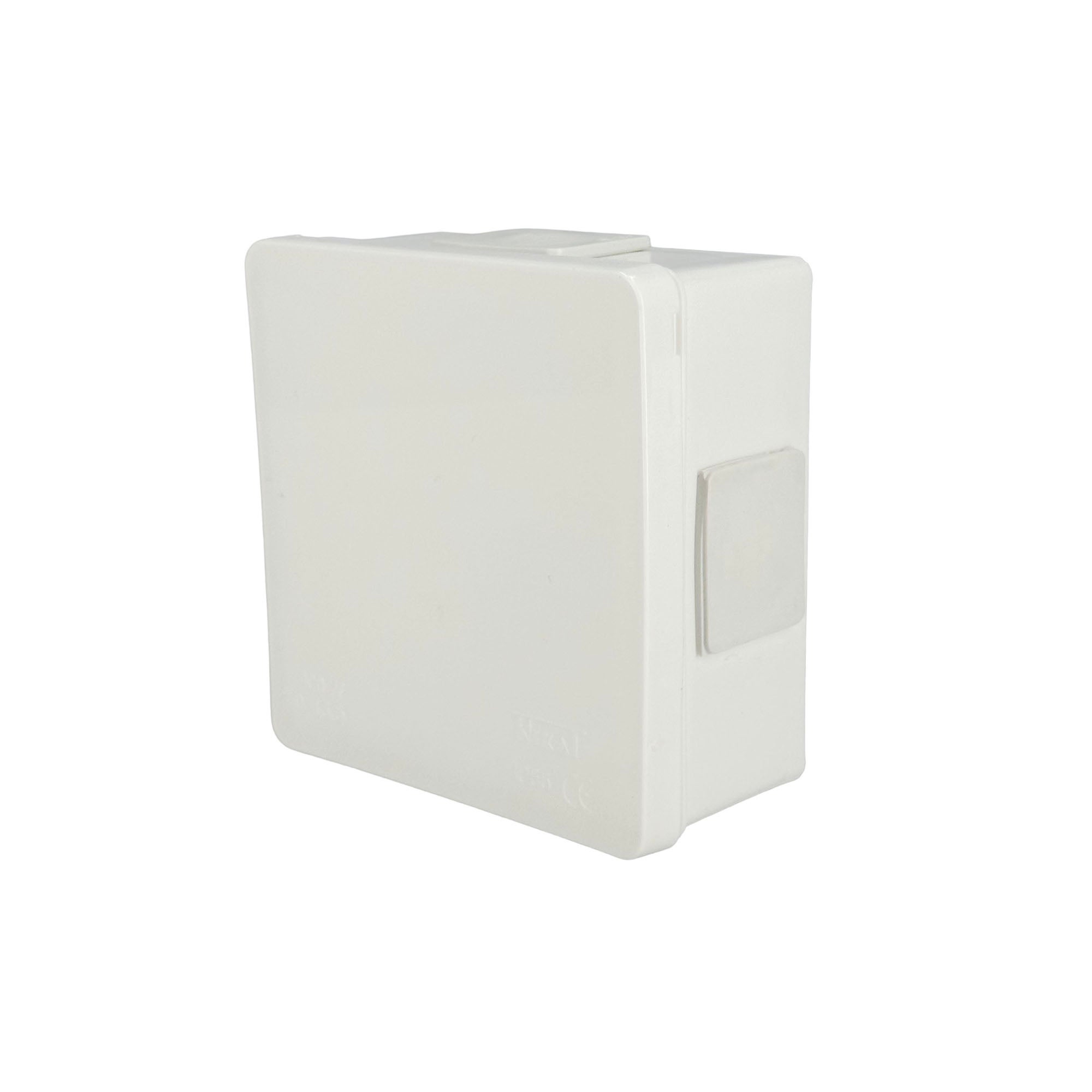 Puszka natynkowa hermetyczna 86x86x40mm 4-wlotowa, z dławikami gumowymi, IP55 zamknięcie "na klik", biała EDO