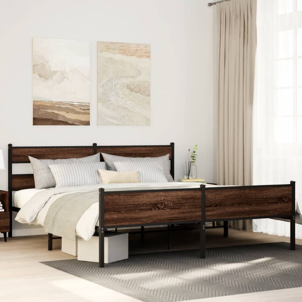 Łóżko Metalowe Czarne Rama łóżka Ze Stelażem Łóżko Do Sypialni Pokoju 180x200 cm