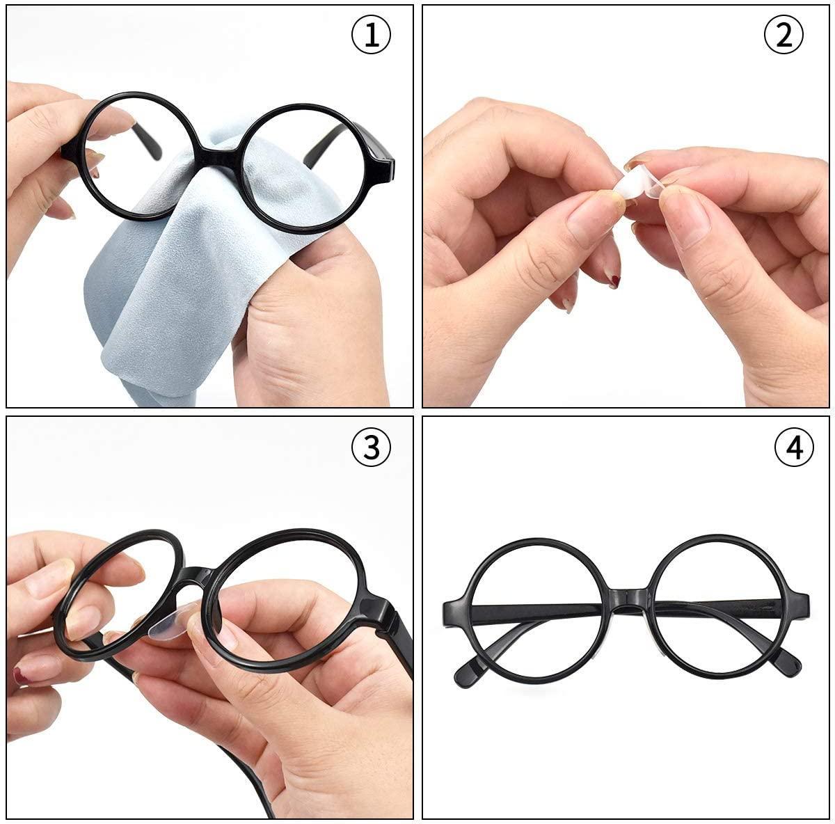 Plaquettes nasales pour lunettes en silicone transparent 5 paires (15 mm) - 4