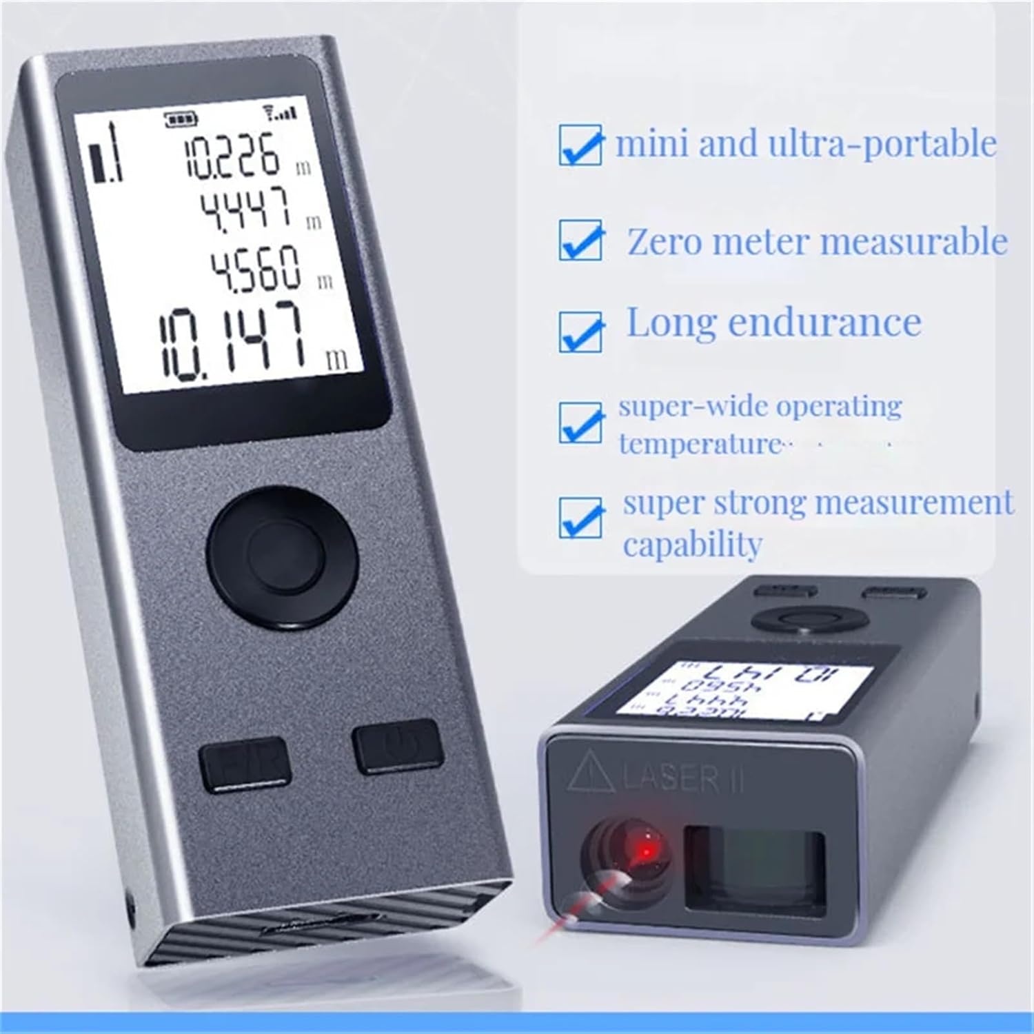 Télémètre laser intelligent, 30 m, mini télémètre laser numérique portable rechargeable par USB - 3