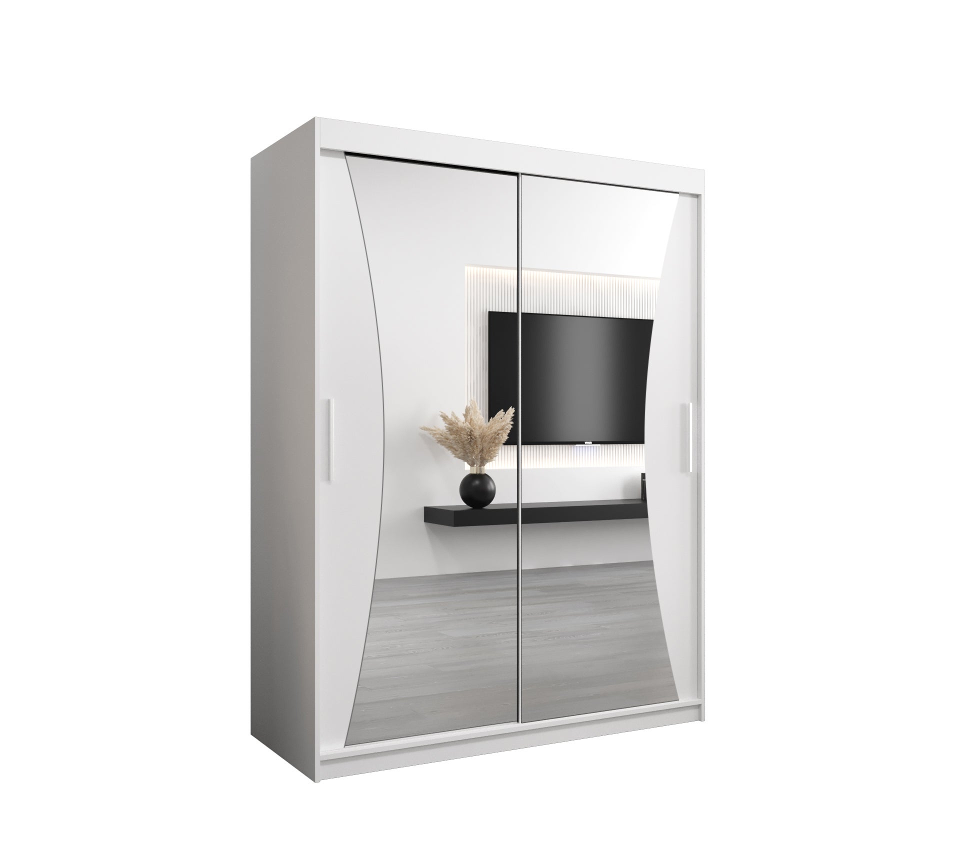 Szafa przesuwna garderoba MONACO 150 x 62 x 200 cm Biały - Abiks Meble