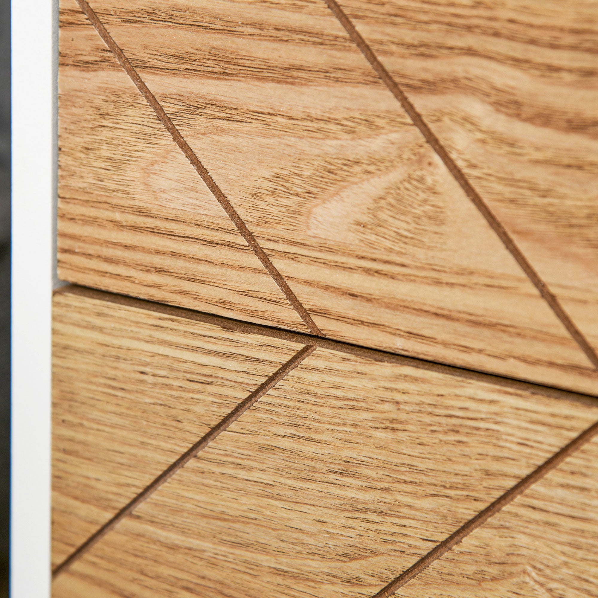 Mesita de noche Homcom blanco 40x30x55,5 cm MDF y madera maciza - 5
