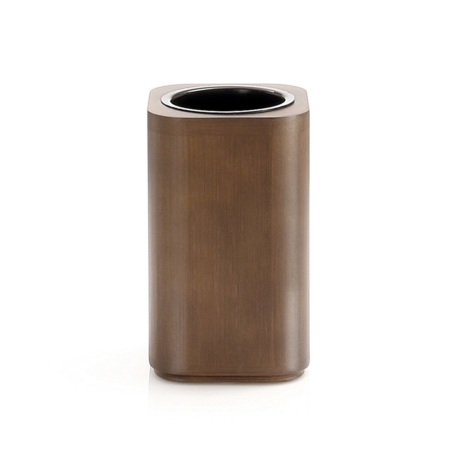 Portaspazzolini da Appoggio in Bambù Gedy Dafne - Elegante Finitura Noce - 5