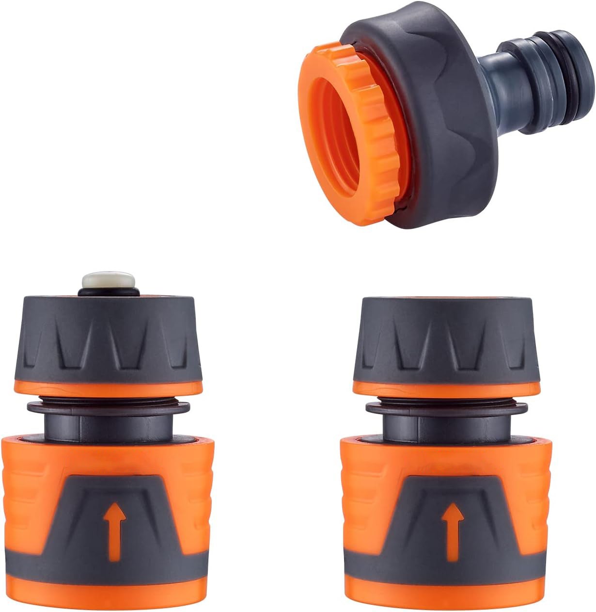 Zestaw przyłączeniowy do kranu/węża ogrodowego Złącze Waterstop 1/2", szybkozłączka 1/2", wysokiej jakości złącze żeńskie 1/2" - 3/4"