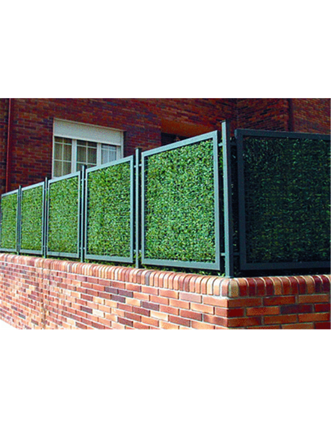 Haie Artificielle Seto Decor KF050B Vert - 0,5 X 5 M - Lames Fines Ultra Réalistes - Occultation 99% Avec Traitement Anti-UV - Pour Jardin, Balcon, Clôture