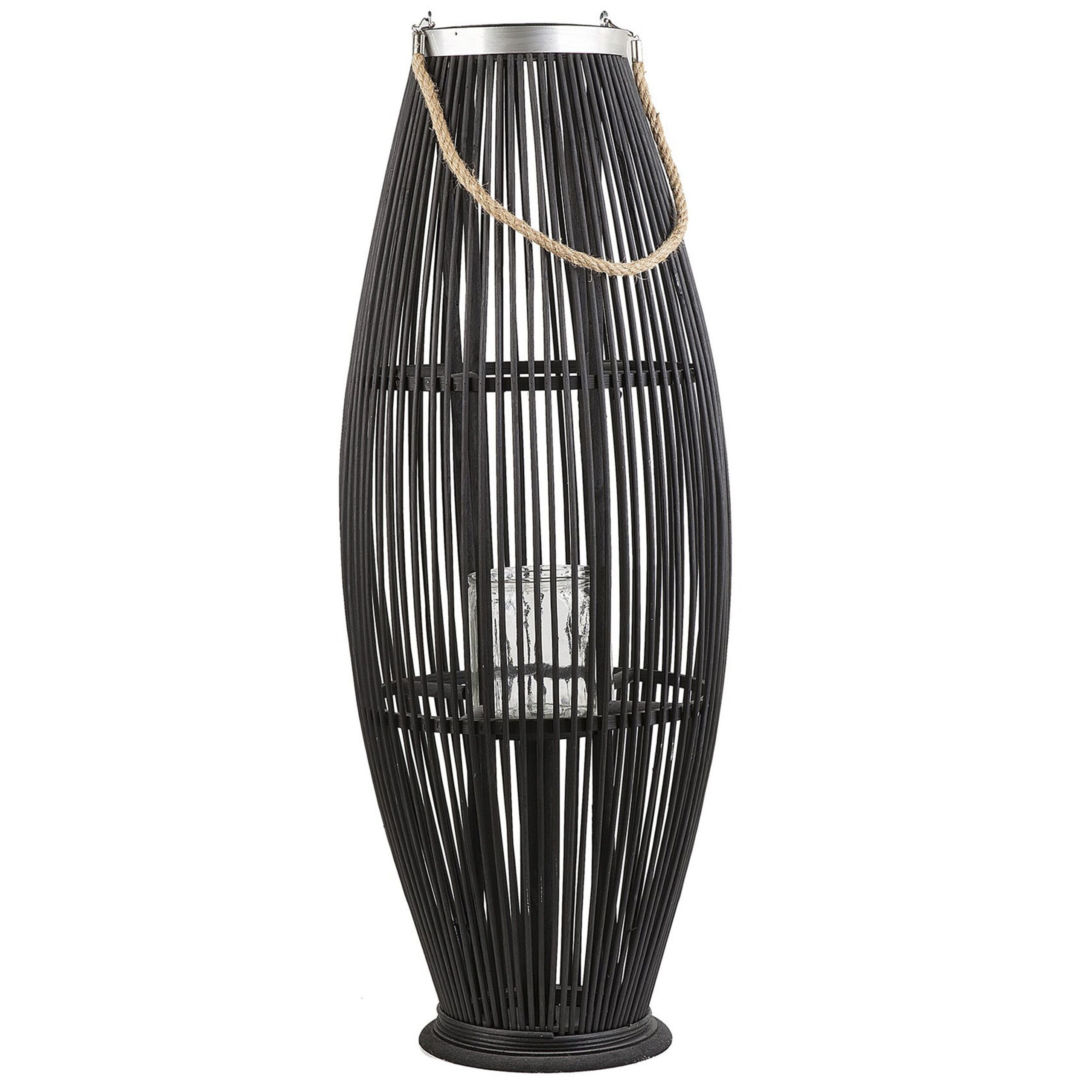 Felinar TAHITI Bambus 84 cm Negru