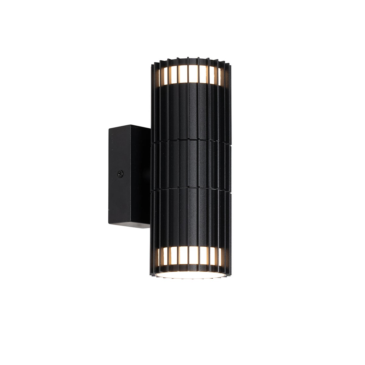 Qazqa designerski lampa up &amp; down do ogród - Boris - czarny, max. 7w, gu10, 7cm, IP44, okrągły, z 2 punktami świetlnymi