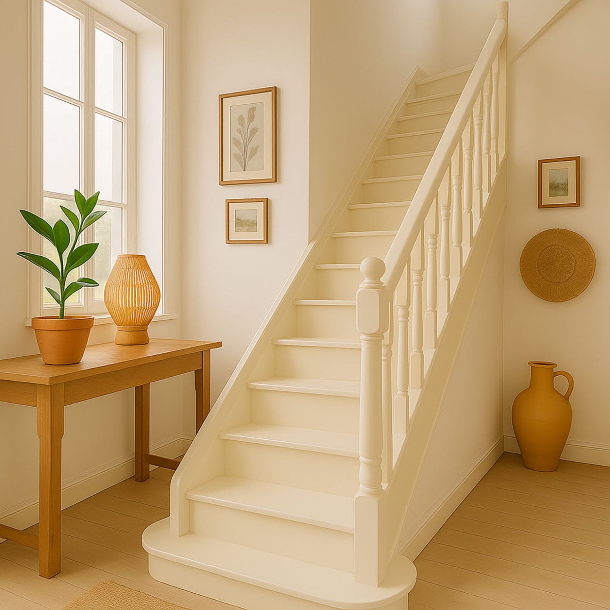 Peinture Escalier Bois : ARCADÉCO ESCALIER BOIS Ivoire Clair - RAL 1015 - 4 kg - ARCANE INDUSTRIES - 5