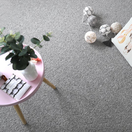 Moquette pure laine vierge bouclée - Latoon - Gris foncé - Rouleau de 4m x 1m - 2