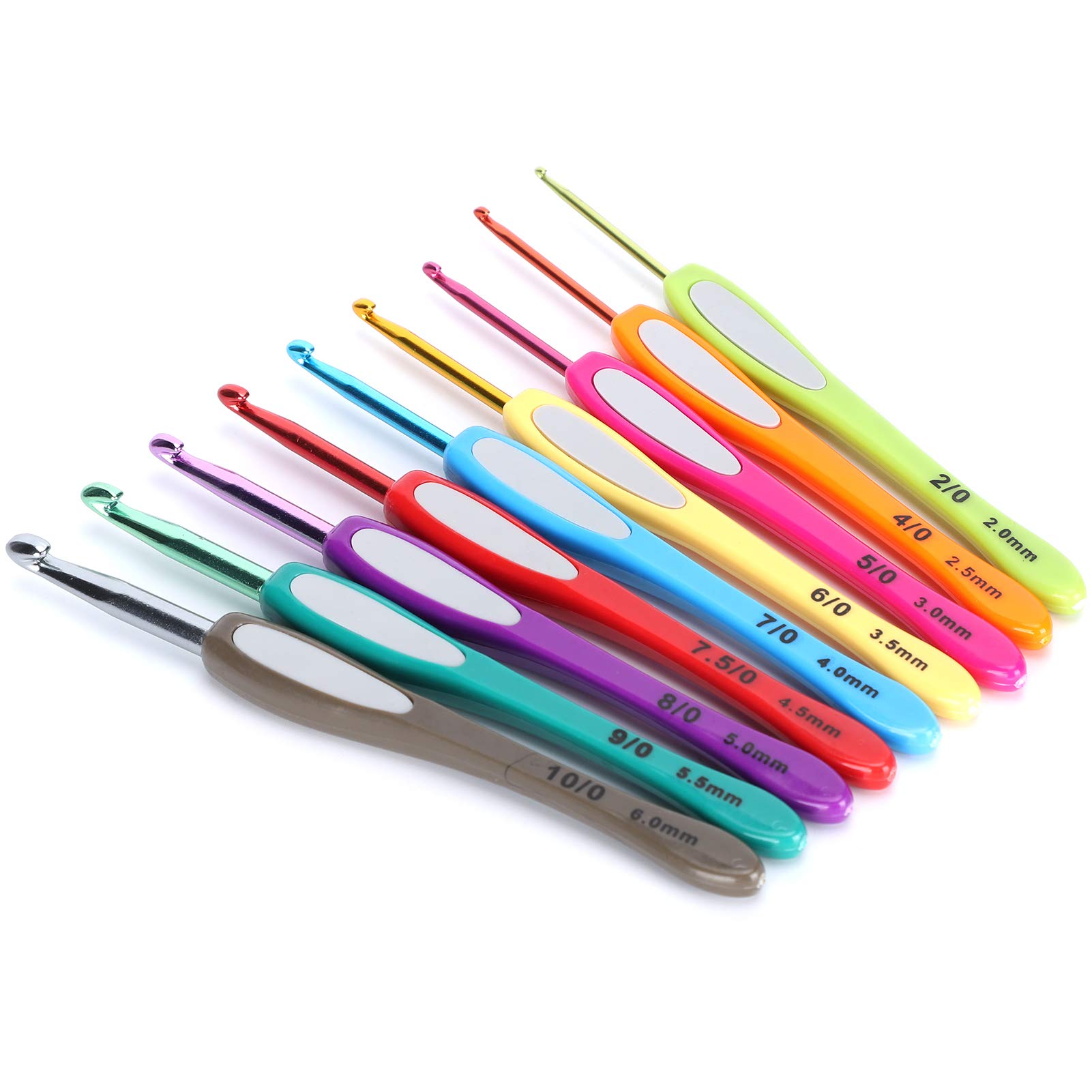 Kit Crochet Ergonomique Aeelike : 9 Tailles 2-6 Mm Avec Poignée En Bois & Boîte De Rangement - Idéal Débutants & Mains Sensibles