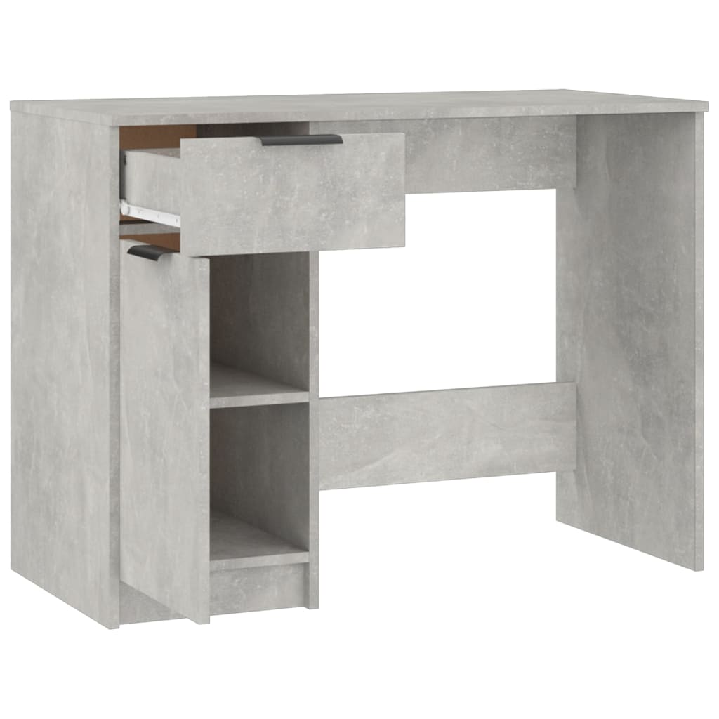 Maison Exclusive - Bureau Gris béton 100x50x75 cm Bois d'ingénierie - 7