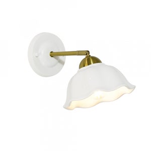 Céramique D’Applique Ou Lustre Blanc Bord Bleu 20 Cm – Rechange – Générique