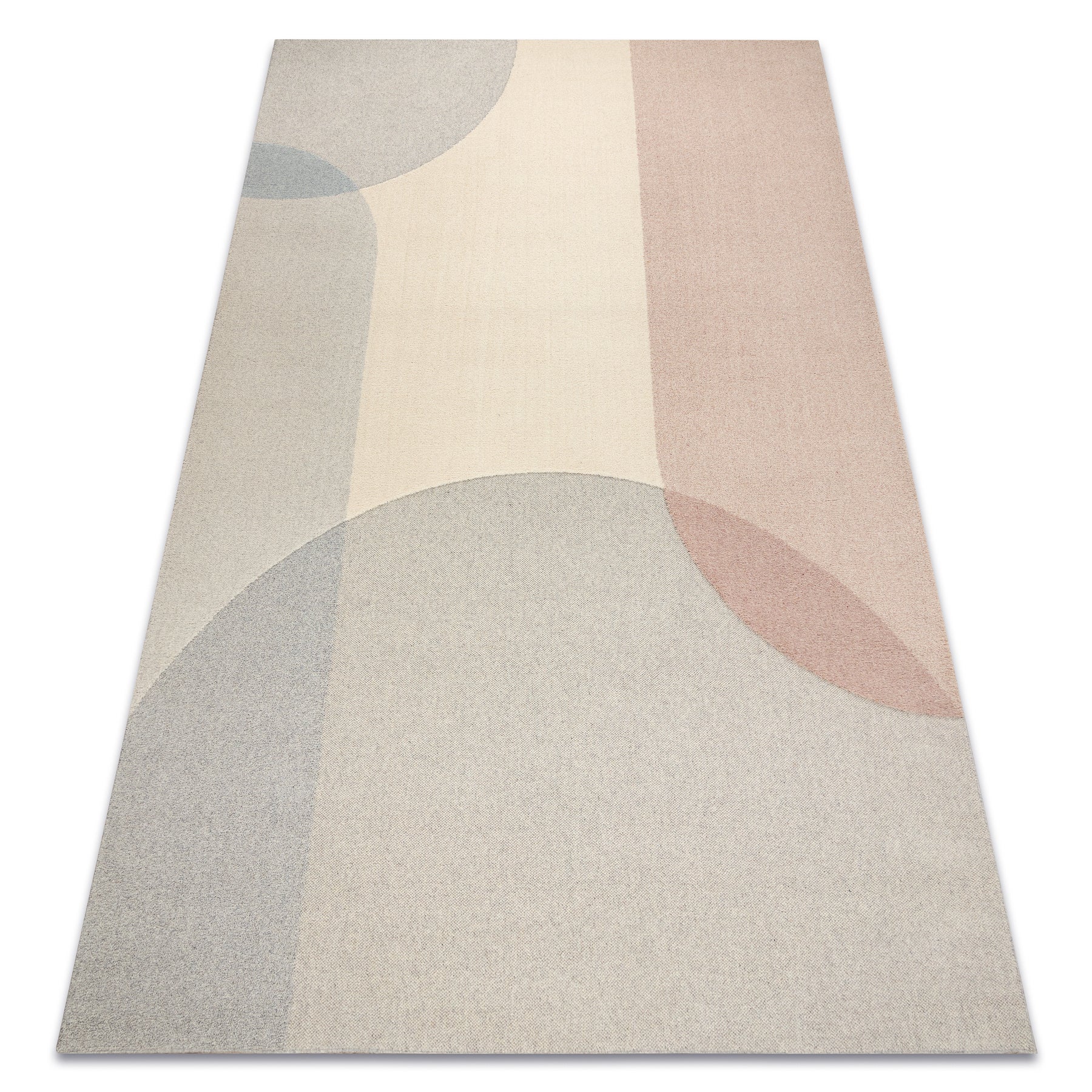 Dywan FLUX 461.7.AE990 wełniany OSTA - Geometryczny, strukturalny, loftowy beż / szary 120x170 cm