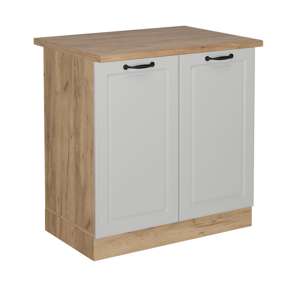 Vicco Szafka pod zlew R-Line, Biały domek wiejski, 80 cm , BP Dąb