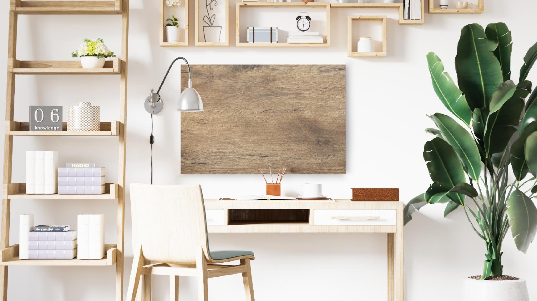 Tableau Magnétique en Métal Motif Bois Tronc Cernes de Bois 60x40cm, MetalBoards pour tout type d'Aimants - 3