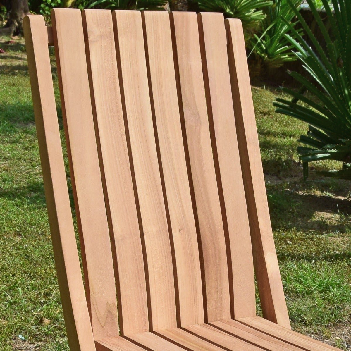 Chaise de jardin sans coussin Karimun en Teck Marron - 6