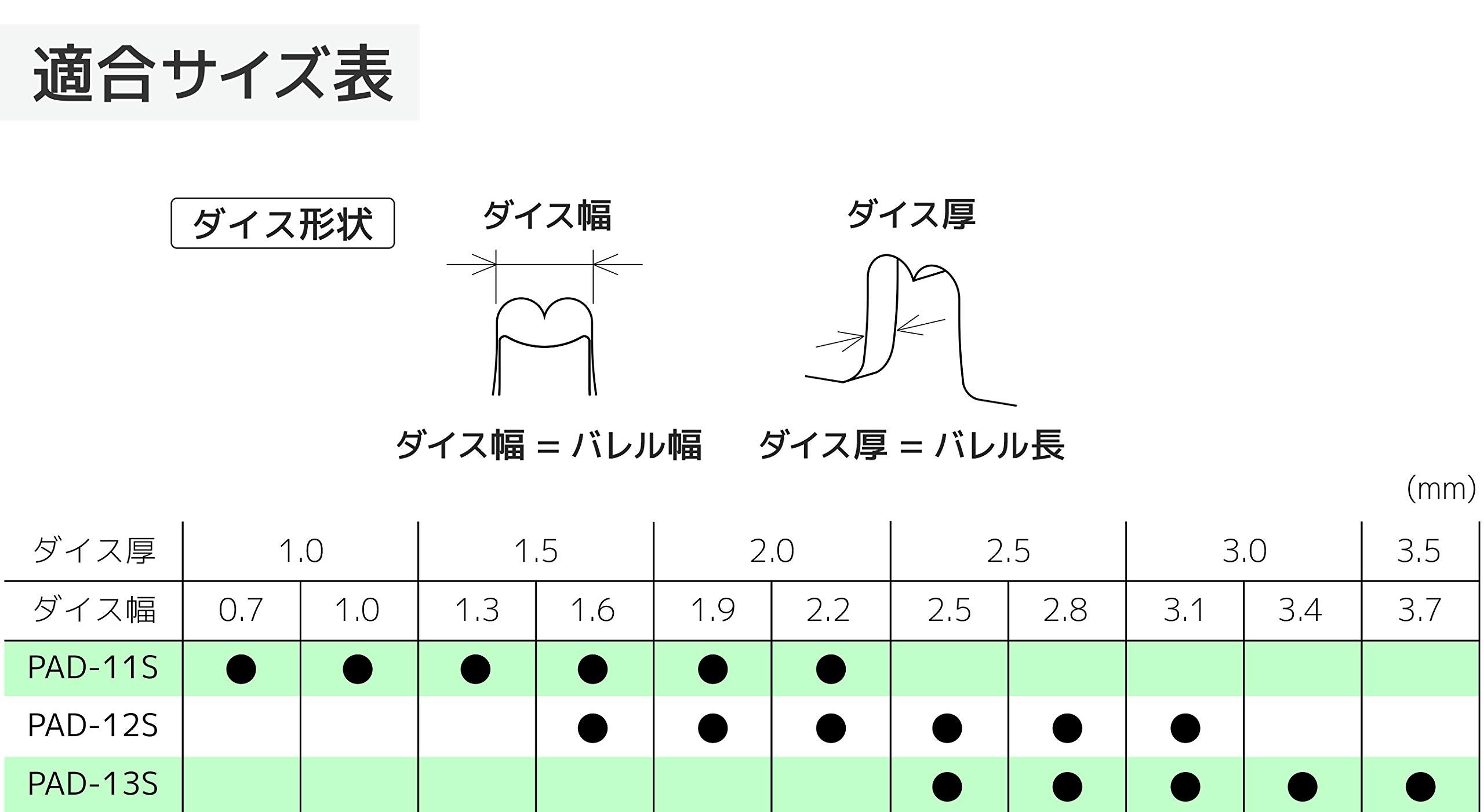 precision universal crimping tool with inter-changeable die plates (size 'S'). Handy crimp tool (Made in Japan). Engineer pad-11 - 4