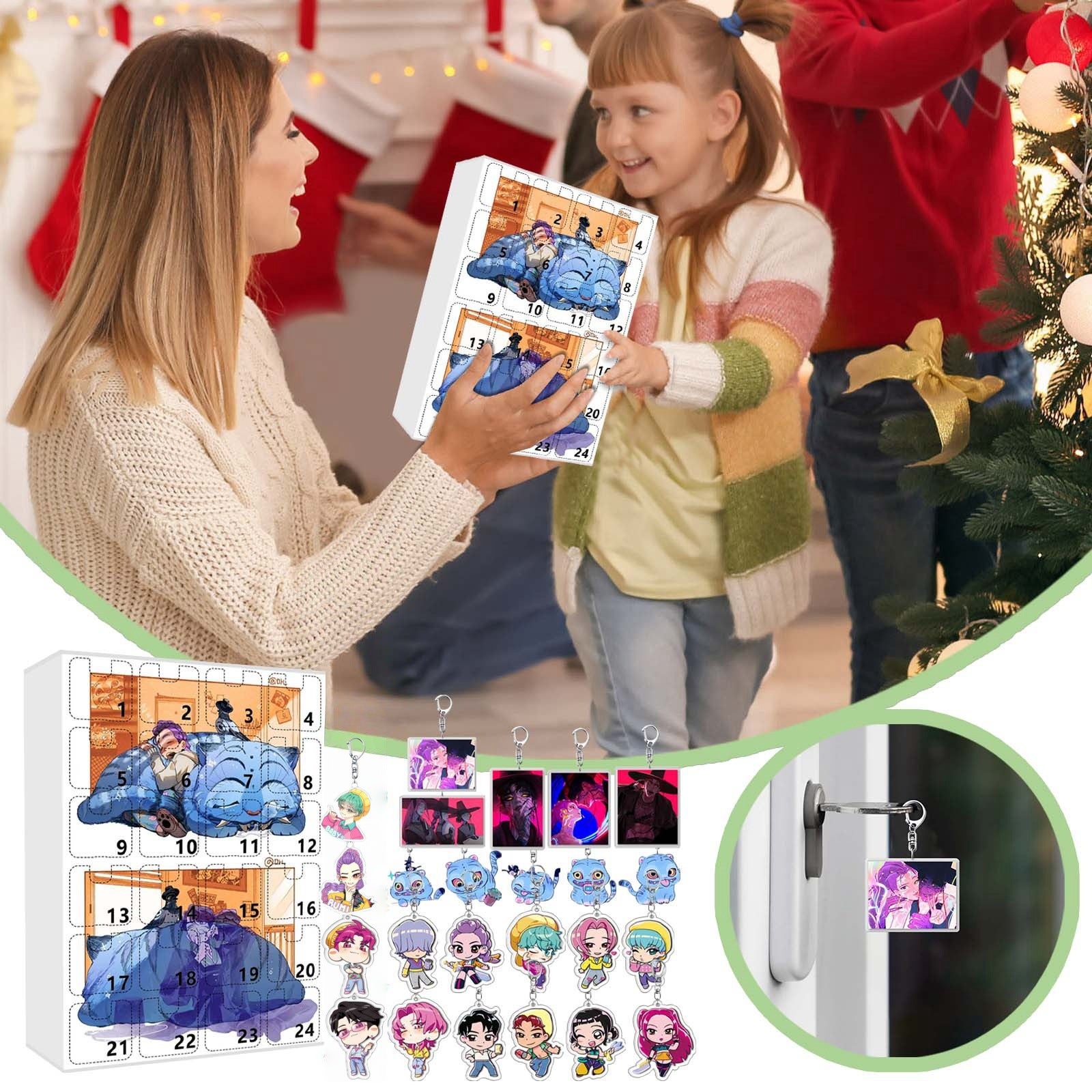 Calendrier De L'Avent 2025 Avec 30 Nains De Noël En Acrylique - Compte à Rebours 24 Jours | Décoration Sapin, Cadeau Festif Familial - 8