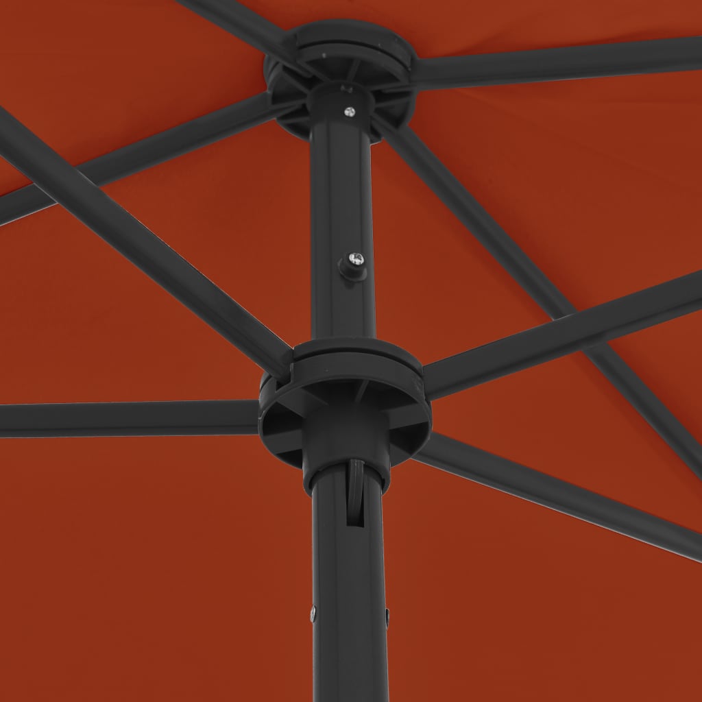 Parasol de plage Terre cuite 180x120 cm - 3