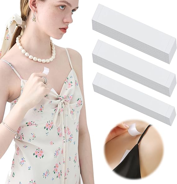 360 pièces de ruban adhésif double face pour le corps, la poitrine, les femmes pour la lingerie, les vêtements, la chemise - 1,8 cm × 8,5 cm