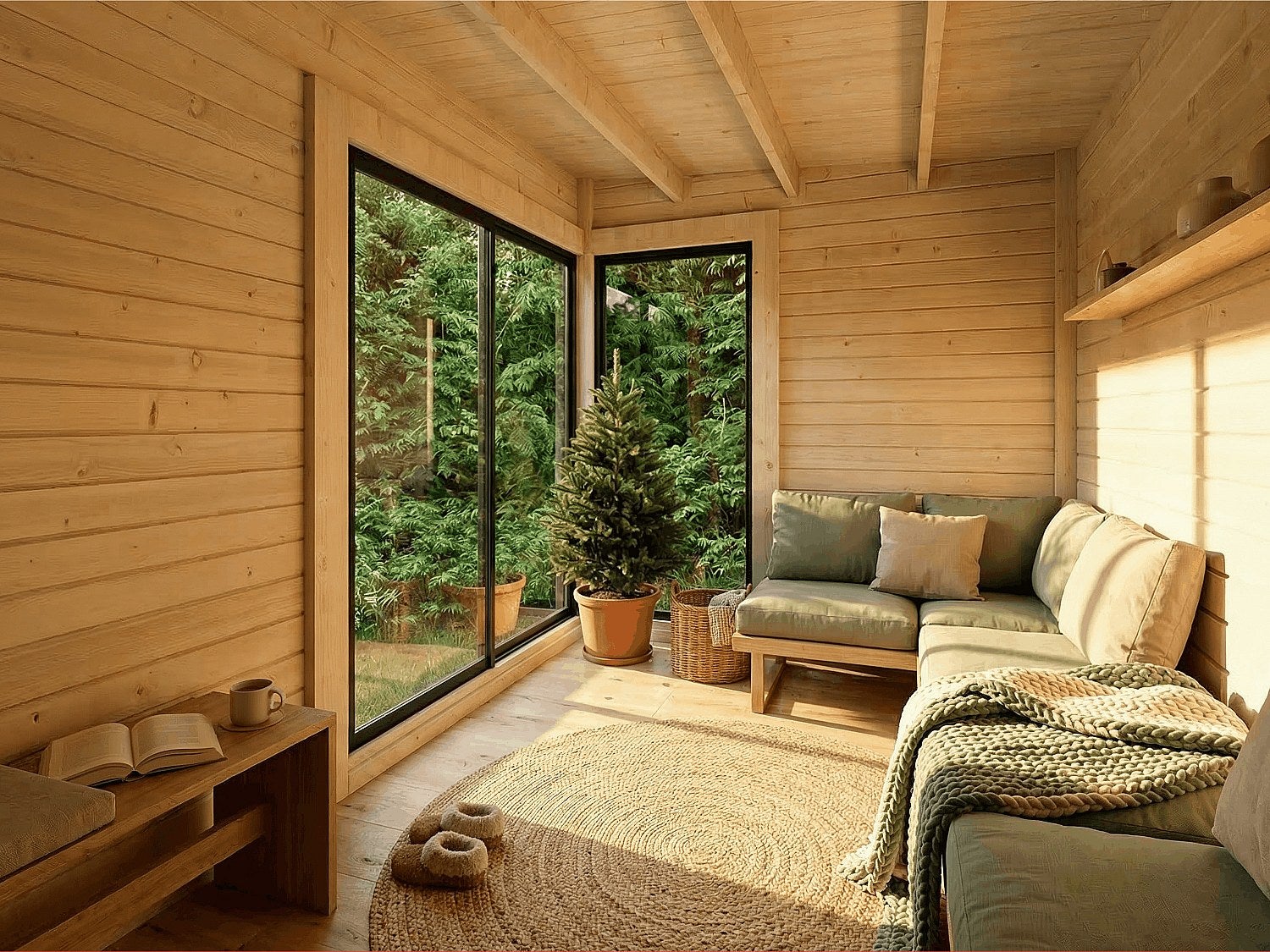 Studio de jardin en bois 10,2 m² - Epaisseur 45 mm - SYLVANA - 3