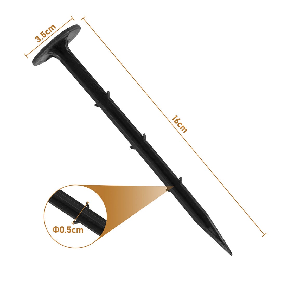 Lot De 4 Ancrages De Sol DBREAKS – 38 Cm, Spirale Métal, Adaptateur Inclus – Pour Trampoline, Tente, Auvent, Balançoire, Cabane – Installation Rapide Avec Perceuse