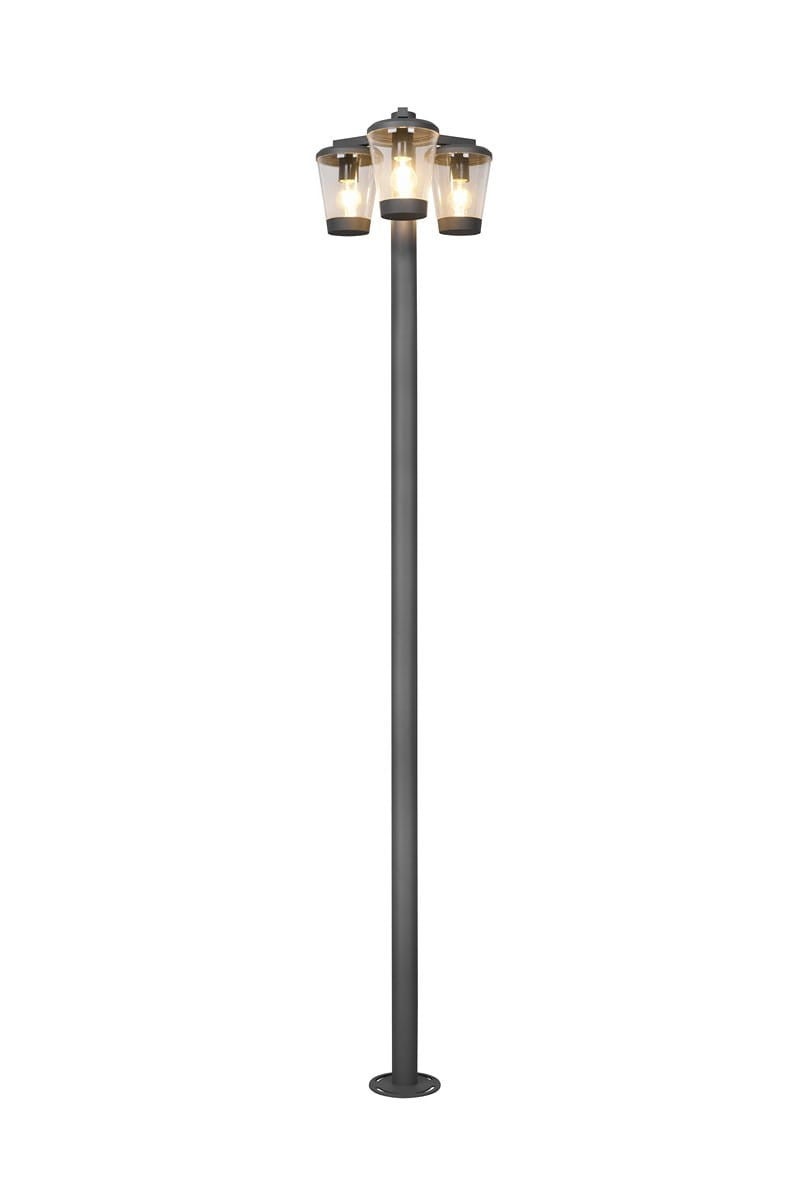Latarnia ogrodowa Cavado antracyt 3xE27x40W IP44 wym: 220 x 44,6 x 44,6 cm aluminium Trio