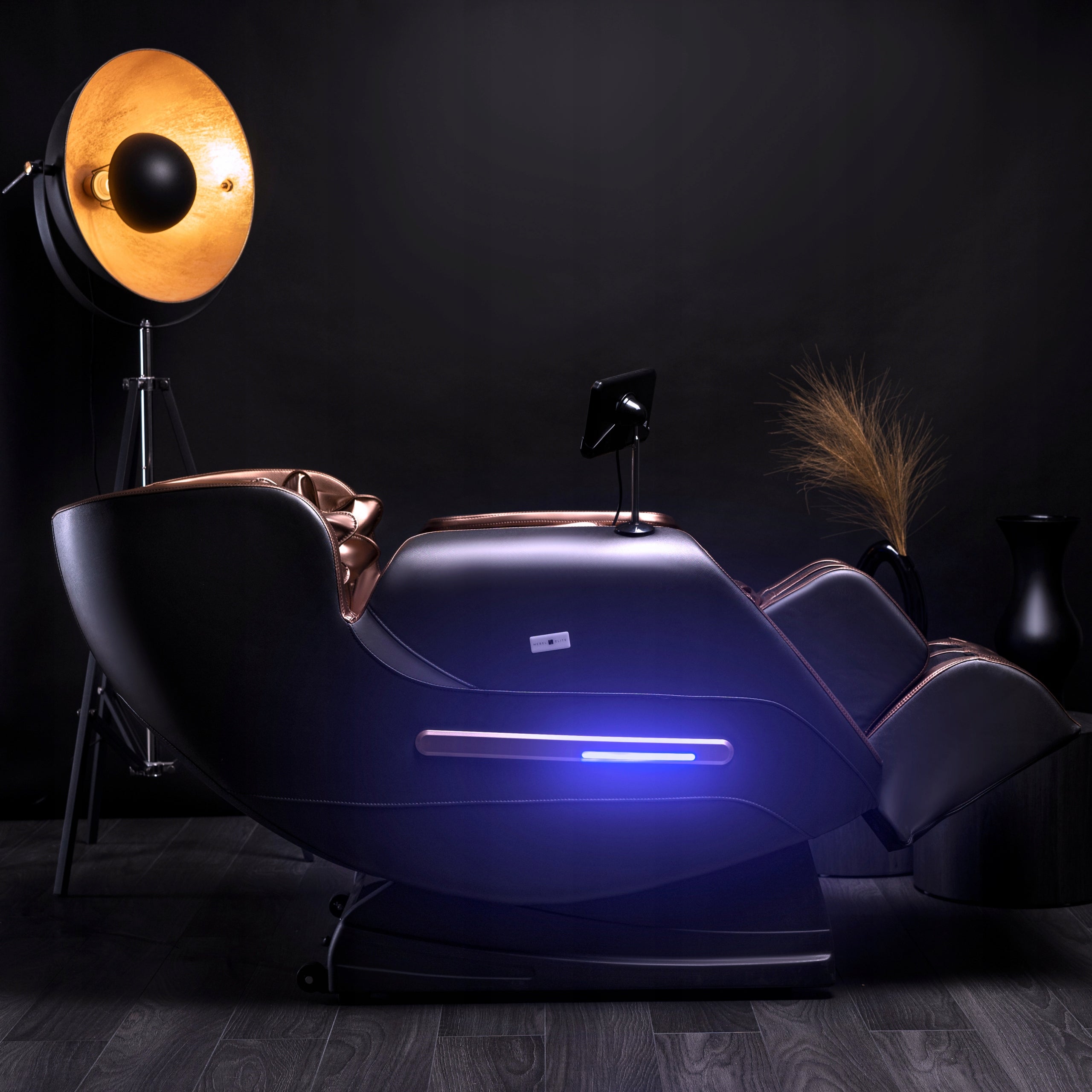 Fotel Masujący Wypoczynkowy z Masażem Relax Nowoczesny Brązowy VX MAX - 6