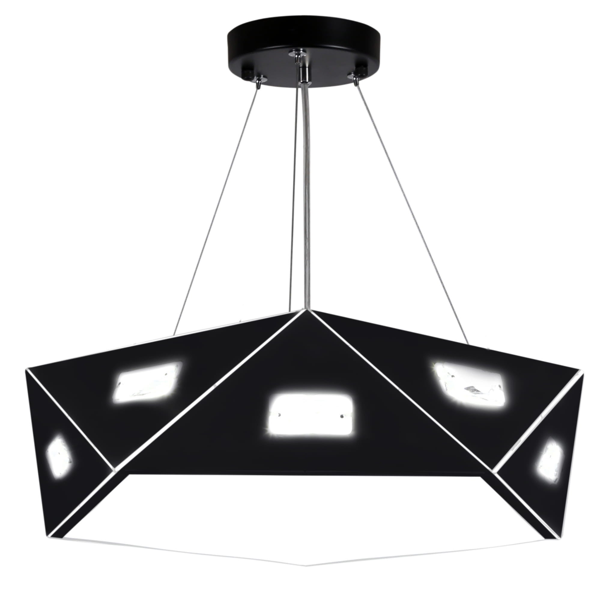 Lampa wisząca NEMEZIS LED 24W czarna wym: 125 x 42 x 42 cm Candellux