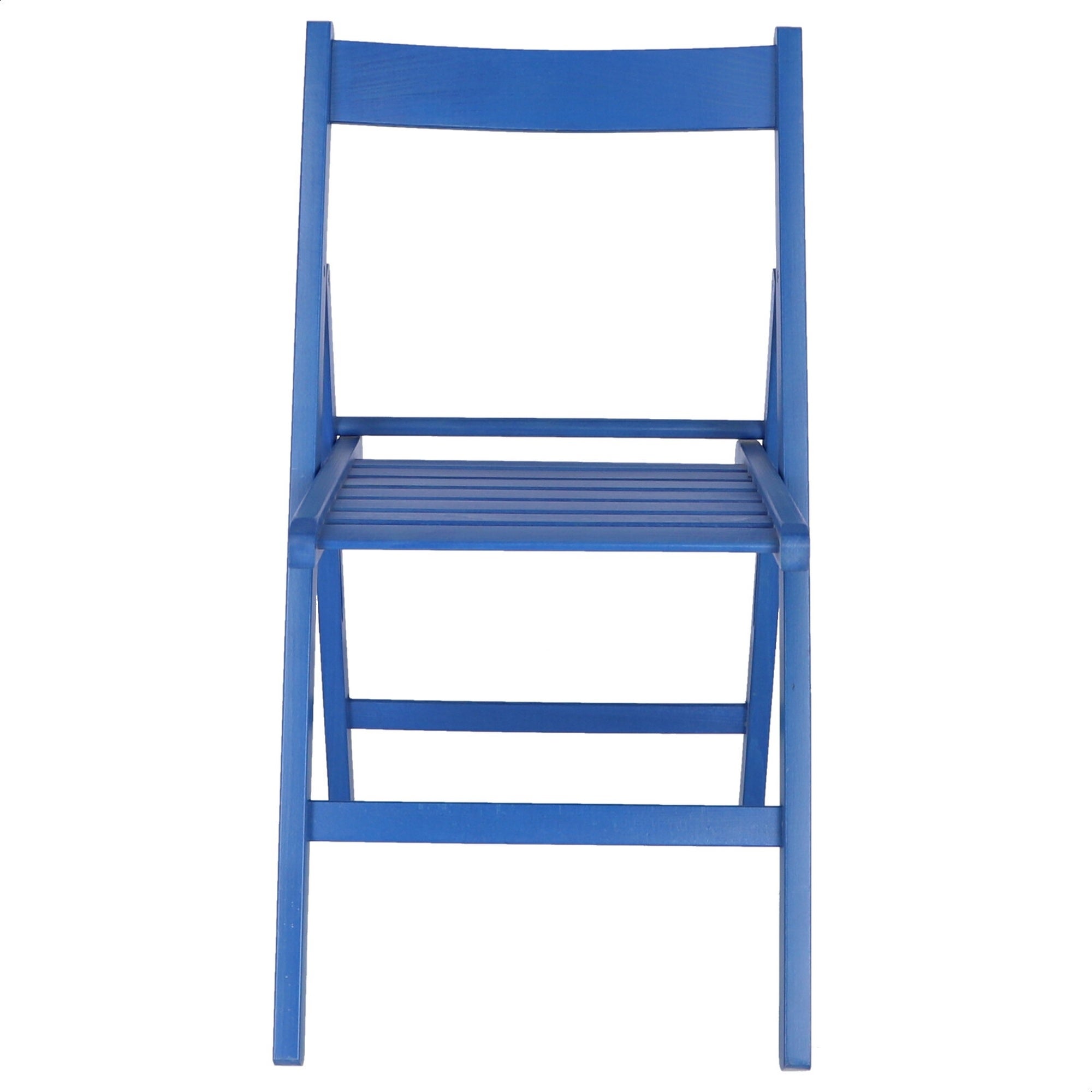 WELLHOME Silla plegable de madera 43x43x79 cm Azul - 8