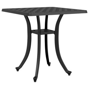 VidaXL Tavolino Da Giardino In Alluminio Pressofuso, Bronzo, 53x53x53 Cm, Con Foro Per Ombrellone - 2