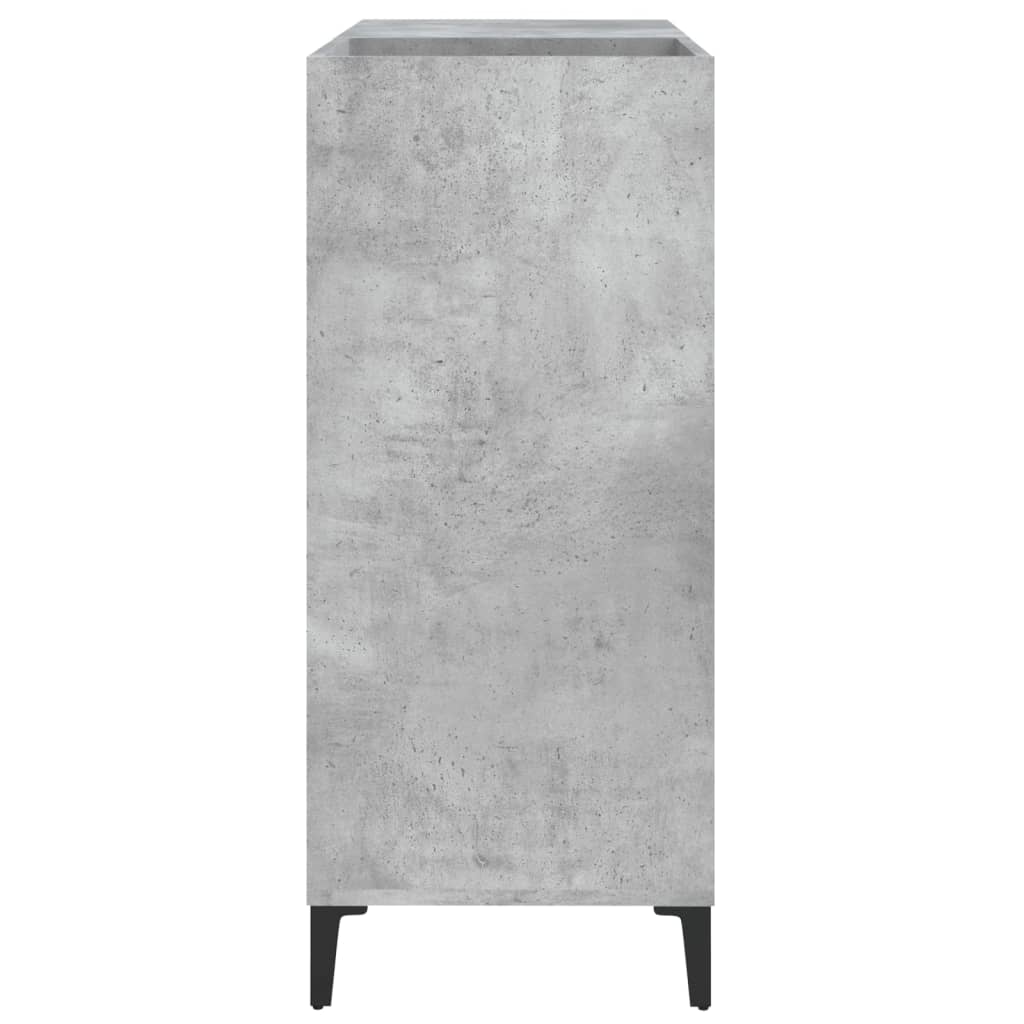 Armário de discos de compensado cinza concreto 84,5x38x89 cm – ComfortXL - 6